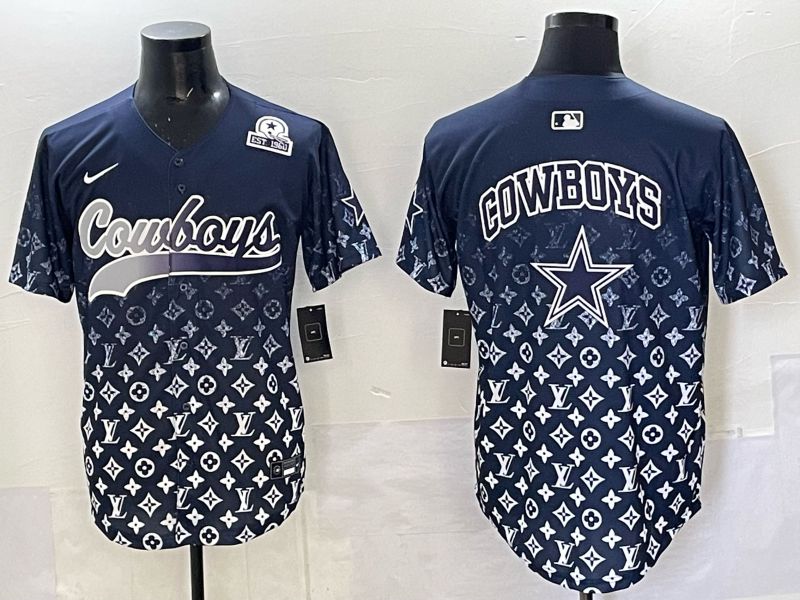 Men 2025 Dallas Cowboys Blank Drak Blue Nike Limited NFL Jersey 08